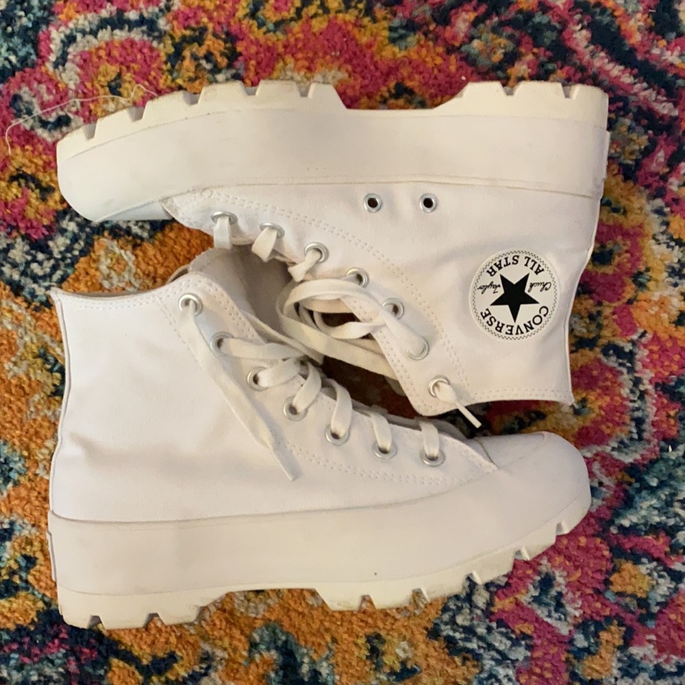 Converse Lugged White Shoes